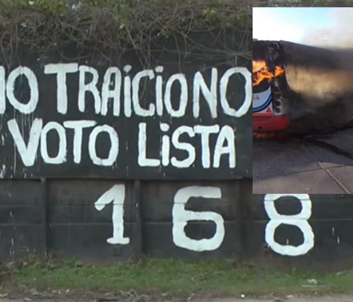 En medio del conflicto de la 168, un incendio.